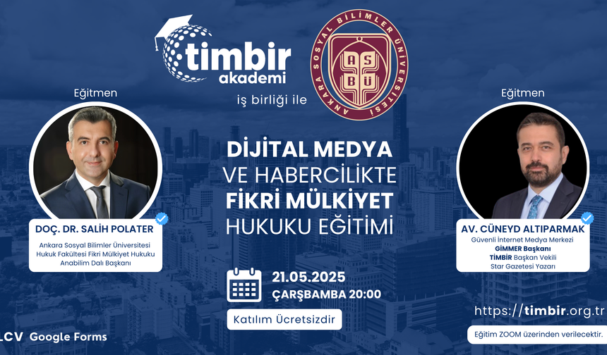 TİMBİR Akademi’den medya dünyasına ücretsiz hukuk eğitimi: Kayıtlar başladı!