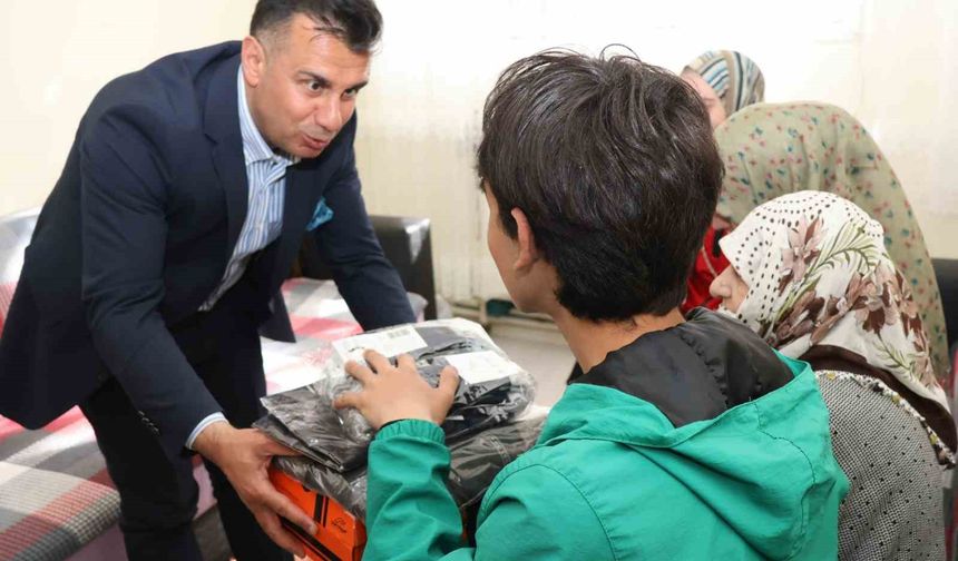 Aile yılı kapsamında bayram öncesi anlamlı ziyaret: 84 öğrenciye spor seti dağıtıldı