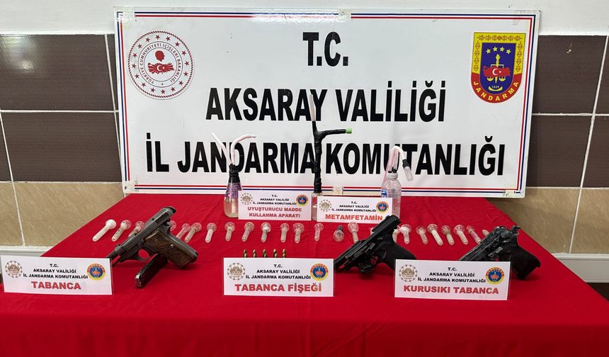 Aksaray’da zehir tacirine darbe: Silah ve metamfetamin ele geçirildi
