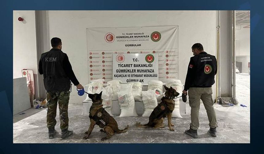 Ağrı’da 1 ton yasaklı madde ele geçirildi!
