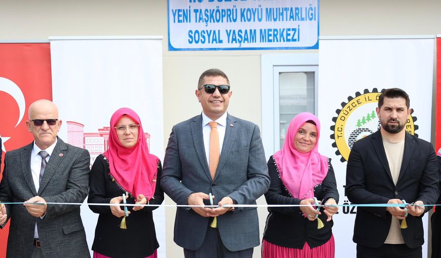 Düzce'nin Yeni Taşköprü Köyü'nde inşa edilen ilk "Sosyal Yaşam Merkezi" hizmete girdi