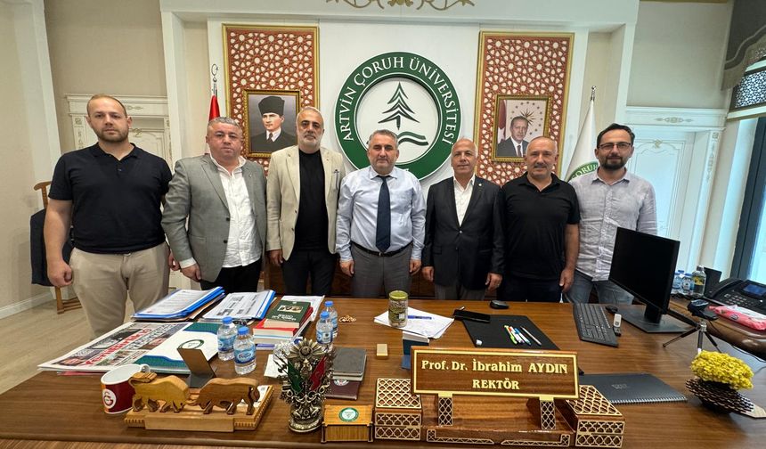 Artvin Ticaret Borsası’ndan, AÇÜ Rektörü Aydın’a ziyaret