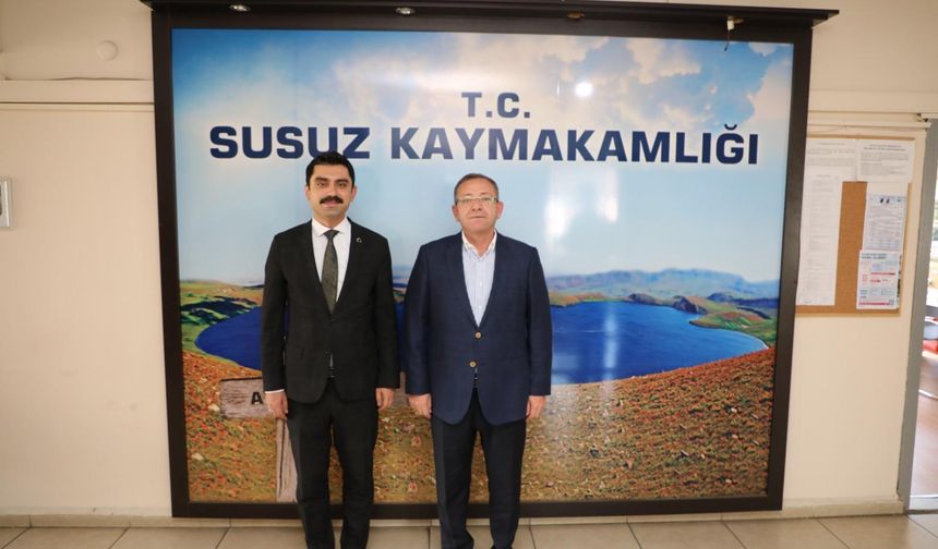 Kars Valisi Ziya Polat’tan Susuz Kaymakamı Muhammed Emin Tutal’a ziyaret