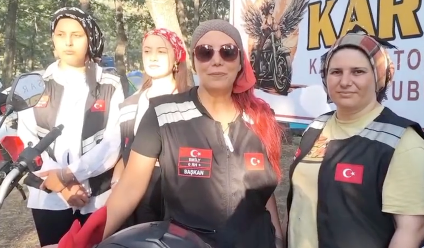 Aksaray'ın ilk ve tek kadın motorcular grubu festivalin gözdesi oldu