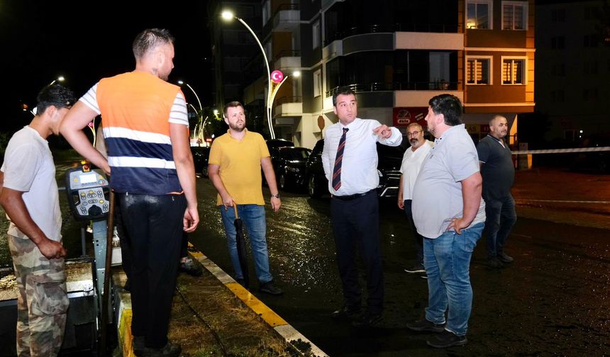 Fuat Köse asfalt çalışmalarını yerinde izledi