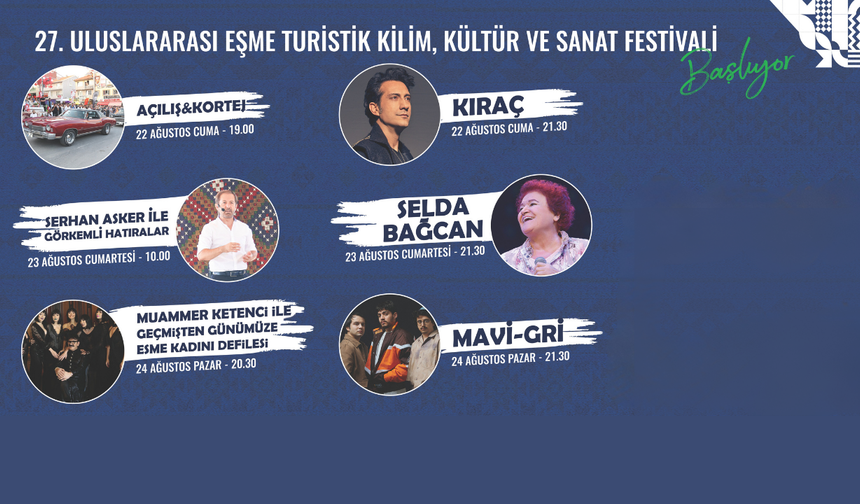 Uluslararası Eşme Kilim Festivali kapılarını açıyor