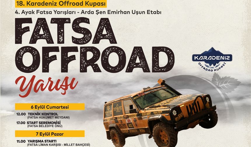 Fatsa'da offroad heyecanı yaşanacak
