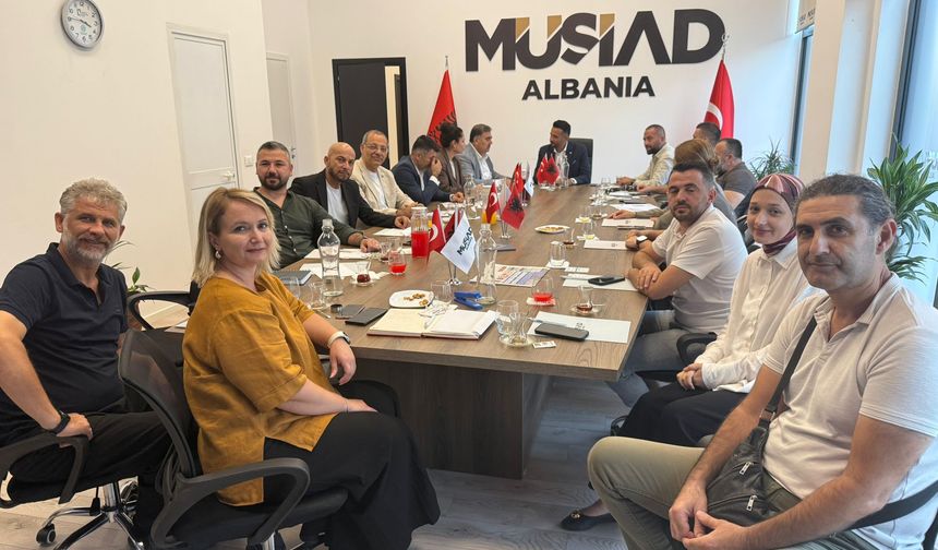 MÜSİAD Arnavutluk heyeti ile Türk işadamları Tiran’da bir araya geldi