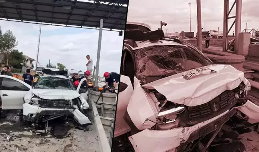 Otoyol gişesinde feci kaza: 1 ölü, 4 yaralı