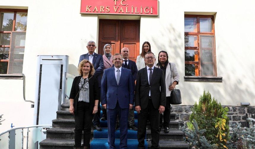 Kars Valisi Ziya Polat, TSKB Heyetini kabul etti