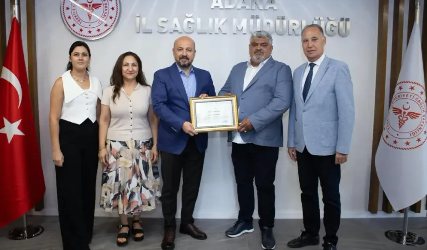Adana’da obeziteyle mücadele kampanyasına teşekkür belgesi
