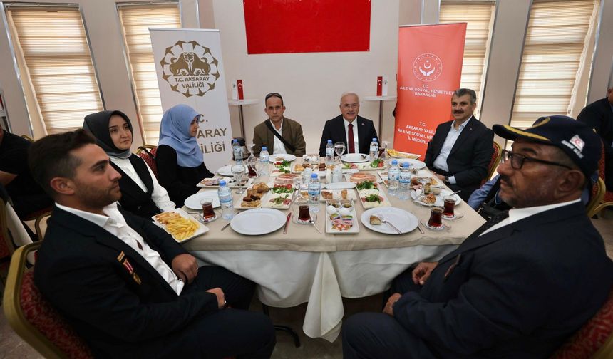 Aksaray Valisi Mehmet Ali Kumbuzoğlu Gaziler ve Aileleri ile buluştu