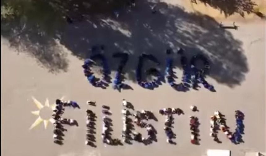 Kars’ta öğrencilerden Filistin’e destek: "Gazze" koreografisiyle farkındalık mesajı