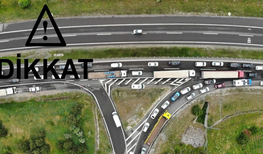 Otoyol çalışması nedeniyle Karabük- Gerede yolu trafiğe kapatıldı