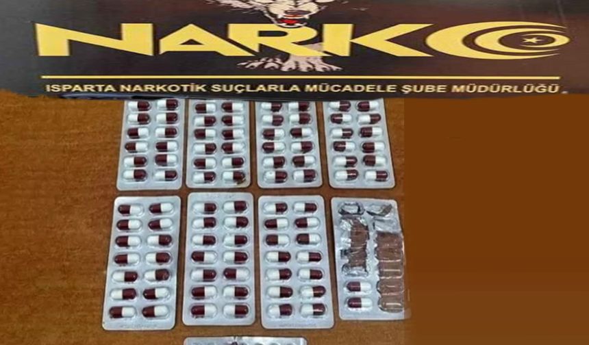Isparta’da narkotik operasyonu: Sentetik ecza ele geçirildi