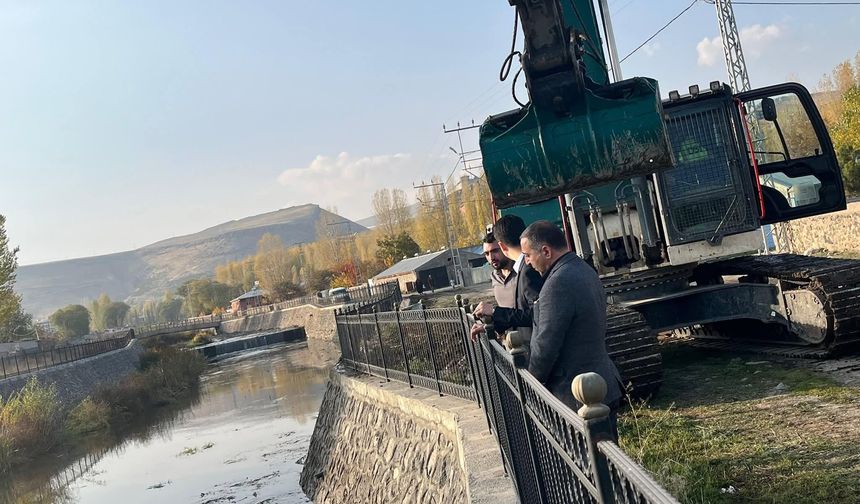 Digor Kaymakamı Ahmed Tayyib Kahraman, çay temizliğini yerinde inceledi