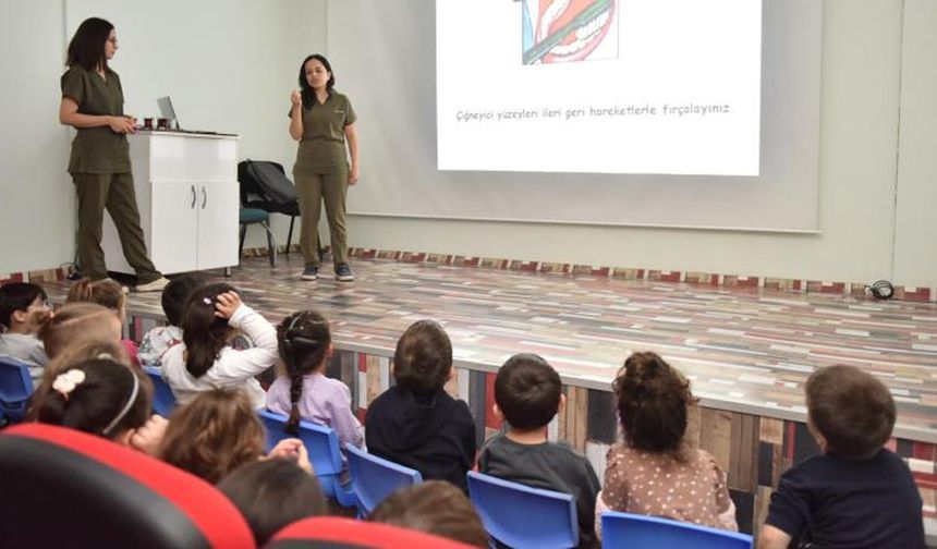 Kepez’de miniklere diş sağlığı eğitimi