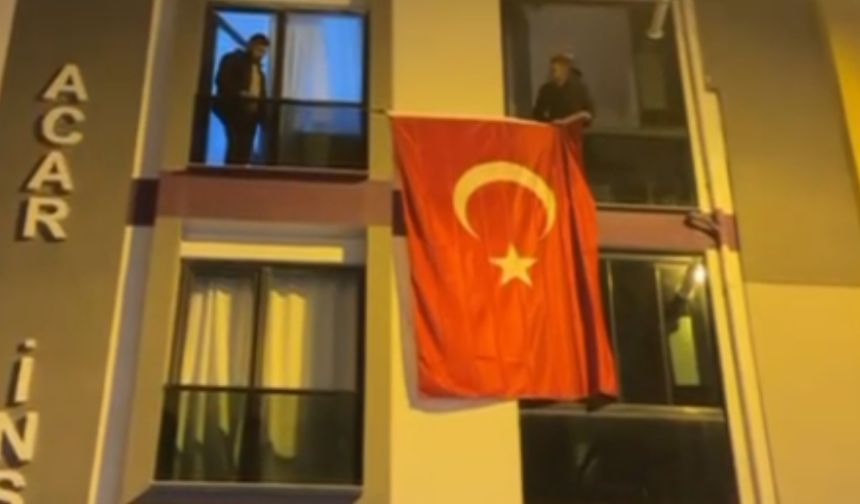 Şehit Hamdi Armağan Kaplan’ın baba ocağına Türk bayrağı asıldı