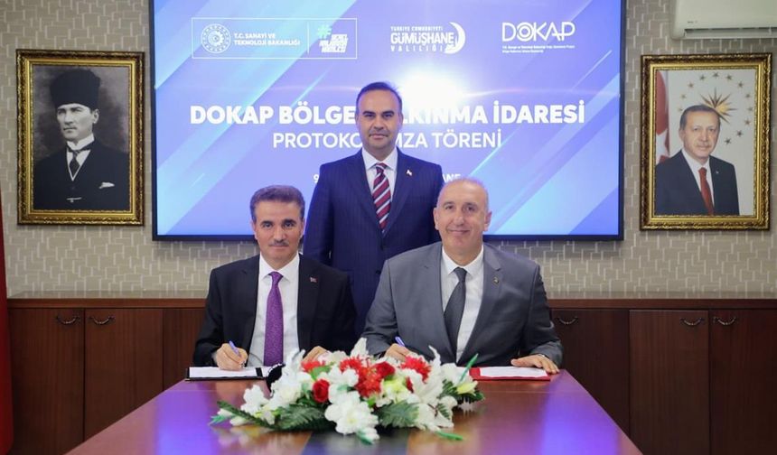 Sanayi ve Teknoloji Bakanı Mehmet Fatih Kacır, Gümüşhane ilinde desteklenecek projelerin protokol imza töreni'ne katıldı