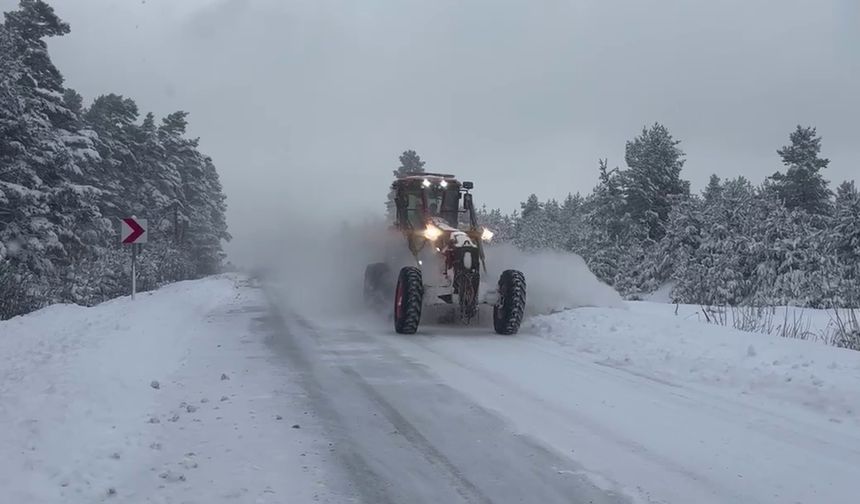 Karayolları 43. Şube şefliğinin karla mücadelesi