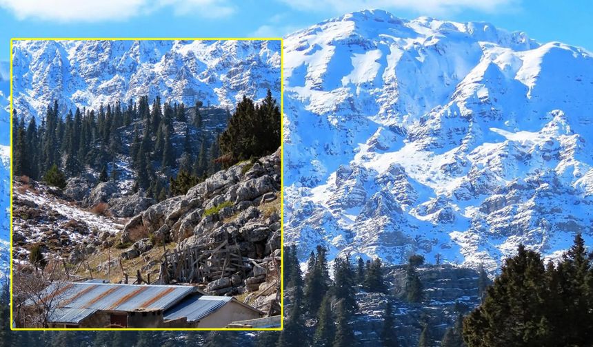 Giden Gelmez’de kış büyüsü