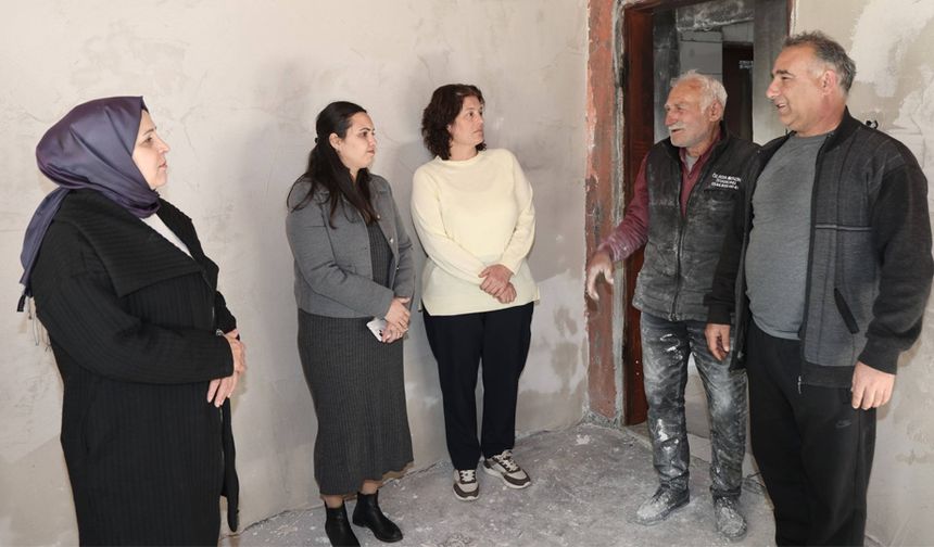 Aksu Belediyesi’nden yangın mağduru aileye destek