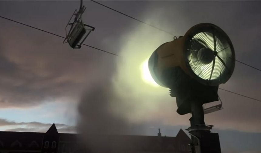 Sarıkamış’ta  Suni Karlama Tesisinde test süreci başladı