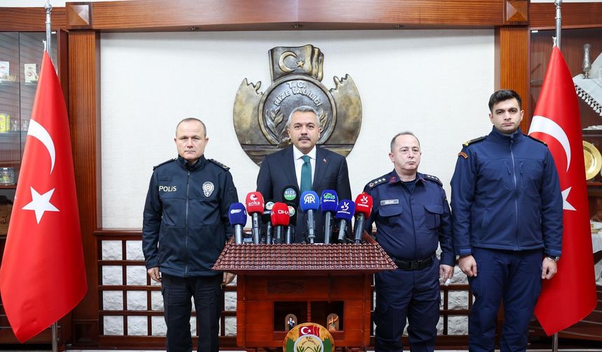 Vali Baydaş açıkladı; Rize’de suç oranları düştü