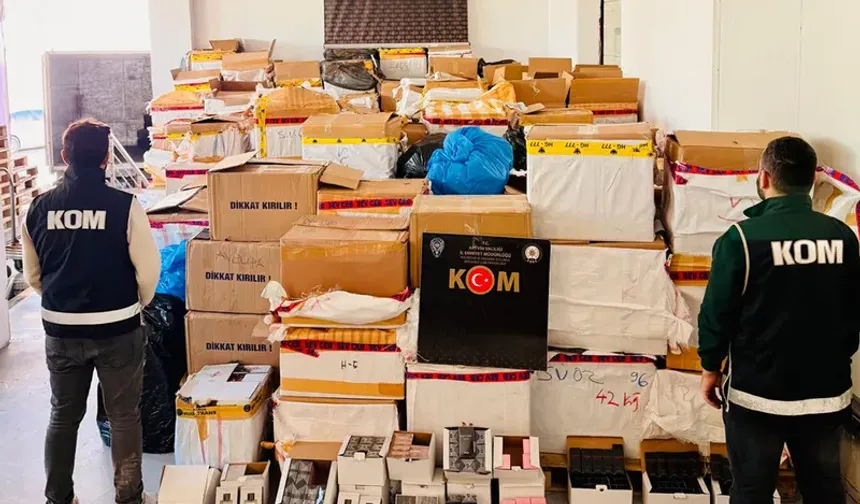 Artvin'de dev operasyon: 300 milyonluk kaçak ürün yakalandı
