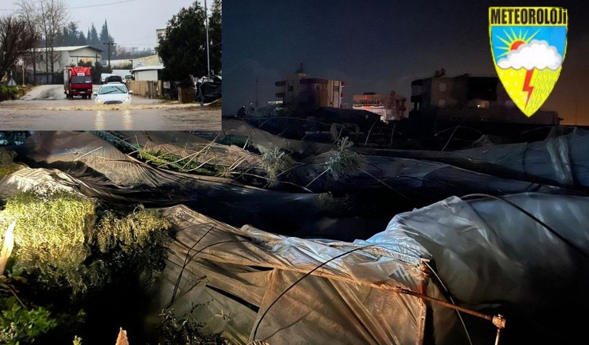 Antalya Kumluca’da hortum ev ve seralarda hasara yol açtı