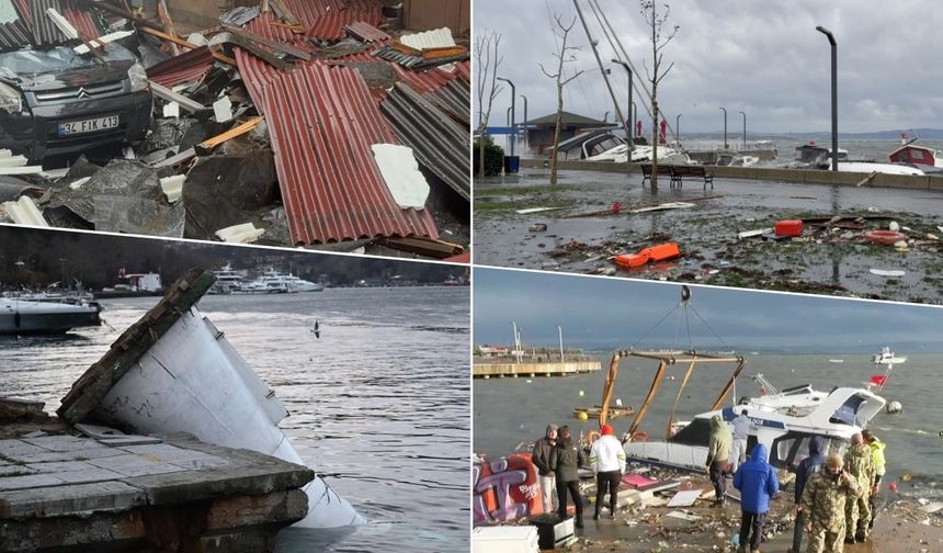 İstanbul’u fırtına vurdu: 45 ağaç devrildi, 89 çatı uçtu