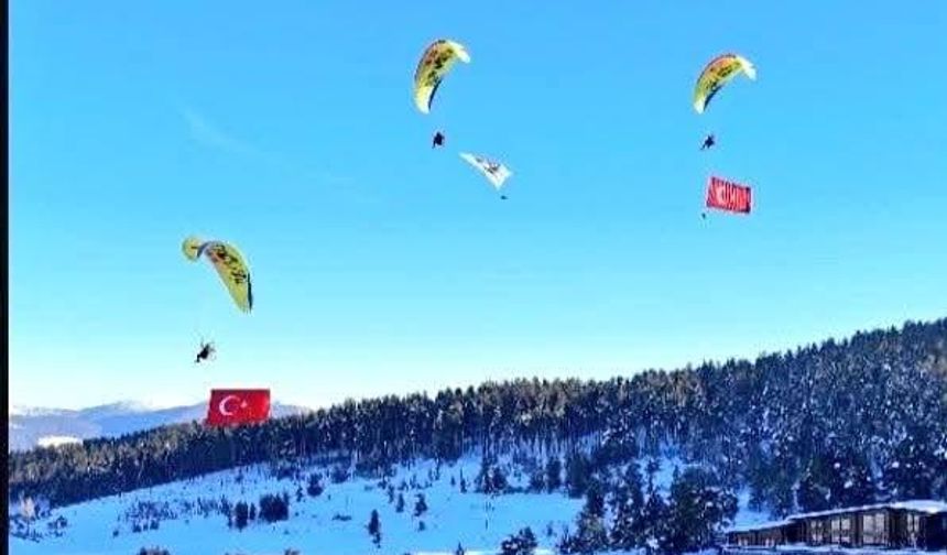 Sarıkamış Semalarında Paramotor Uçuşu gerçekleştirildi