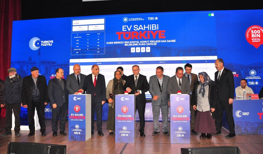 Kars’ta 1.730 konutun kuraları çekildi