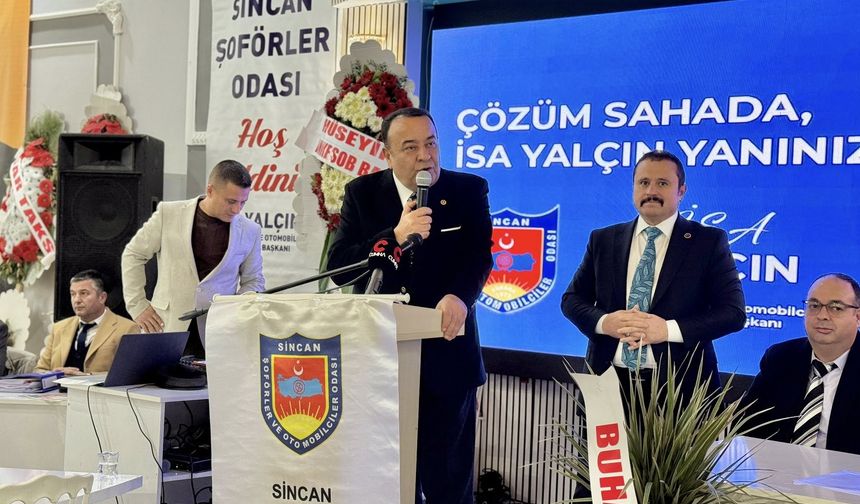 Sincan Kamyoncular ve Şoförler Esnaf Odası Başkanı İsa Yalçın güven tazeledi