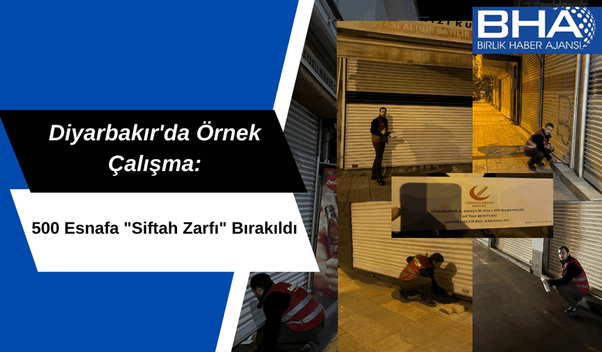 Diyarbakır’da 500 esnafa “siftah zarfı” bırakıldı