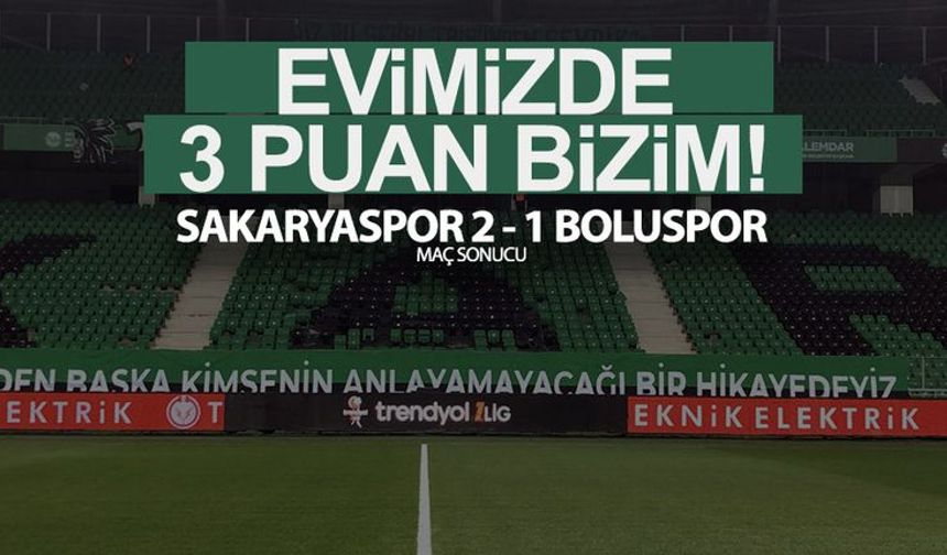 Sakaryaspor Evinde 3 Puan Kazandı