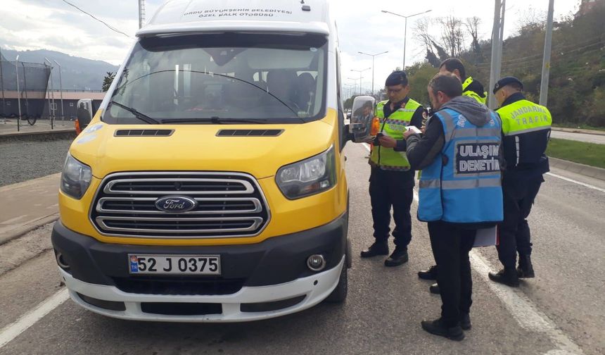 Ordu Belediyesi’nden toplu taşıma araçlarına denetim